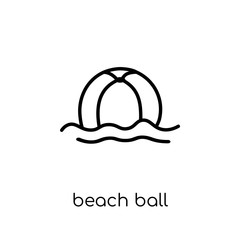 Beach ball icon. Trendy modern flat linear vector Beach ball icon on white background from thin line Architecture and Travel collection