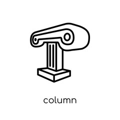 Column icon. Trendy modern flat linear vector Column icon on white background from thin line Architecture and Travel collection