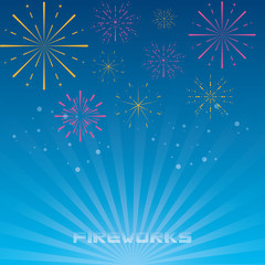 fireworks celebration scene background