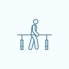 Rehabilitation of leg field outline icon. Element of medicine physiotherapy of legs icon. Thin line icon for website design and development, app development. Premium icon