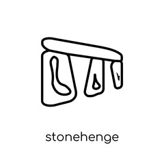 Stonehenge icon. Trendy modern flat linear vector Stonehenge icon on white background from thin line Architecture and Travel collection