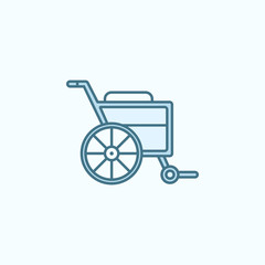Fototapeta na wymiar Wheelchair field outline icon. Element of medicine physiotherapy of legs icon. Thin line icon for website design and development, app development. Premium icon