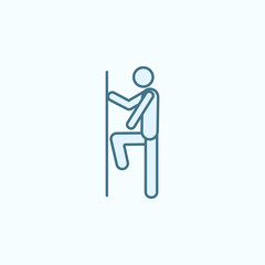 knee exercise field outline icon. Element of medicine physiotherapy of legs icon. Thin line icon for website design and development, app development. Premium icon