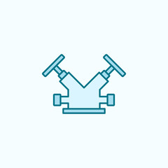lawn sprinkler field outline icon. Element of drip watering icon. Thin line icon for website design and development, app development. Premium icon