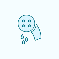 shower field outline icon. Element of drip watering icon. Thin line icon for website design and development, app development. Premium icon