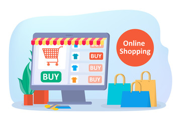 Online shopping on website. Buy clothes online