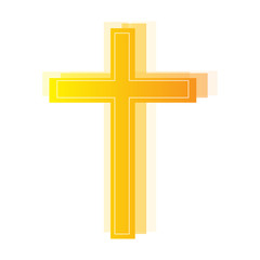 Isolated cross with shades. Vector illustration design
