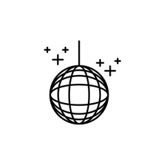 club ball icon. Element of new year oarty outline icon. Thin line icon for website design and development, app development. Premium icon