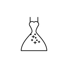 Evening Dress icon. Element of new year oarty outline icon. Thin line icon for website design and development, app development. Premium icon
