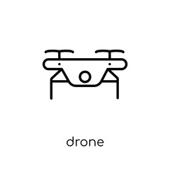 Drone icon. Trendy modern flat linear vector Drone icon on white background from thin line Artificial Intelligence, Future Technology collection