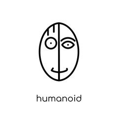 Humanoid icon. Trendy modern flat linear vector Humanoid icon on white background from thin line Artificial Intelligence, Future Technology collection