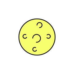 moon icon. Element of space outline color icon. Thin line icon for website design and development, app development. Premium icon