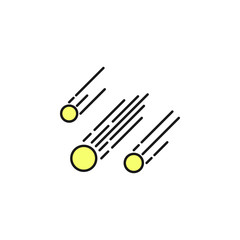 meteorites icon. Element of space outline color icon. Thin line icon for website design and development, app development. Premium icon