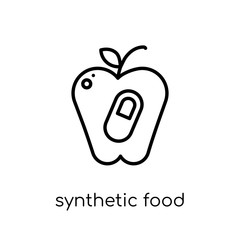Synthetic food icon. Trendy modern flat linear vector Synthetic