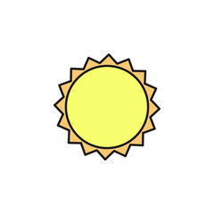 the sun icon. Element of space outline color icon. Thin line icon for website design and development, app development. Premium icon