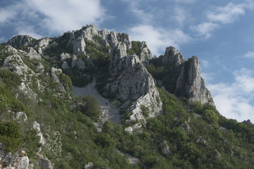 mountains and blue sky