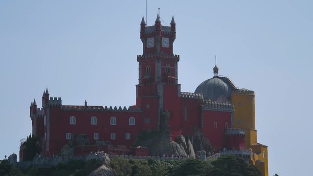 Pena national palace in Sitra, view from the Maur Castle.