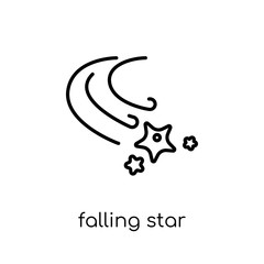 Falling star icon from Astronomy collection.