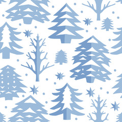Christmas cut out seamless pattern.