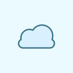 cloud field outline icon. Element of 2 color simple icon. Thin line icon for website design and development, app development. Premium icon