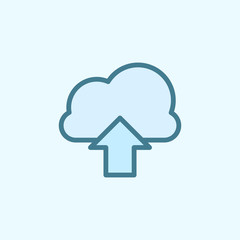 cloud download field outline icon. Element of 2 color simple icon. Thin line icon for website design and development, app development. Premium icon