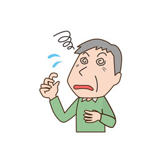 めまい　中年　老人　男性　一人