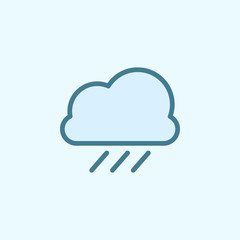 rain field outline icon. Element of 2 color simple icon. Thin line icon for website design and development, app development. Premium icon