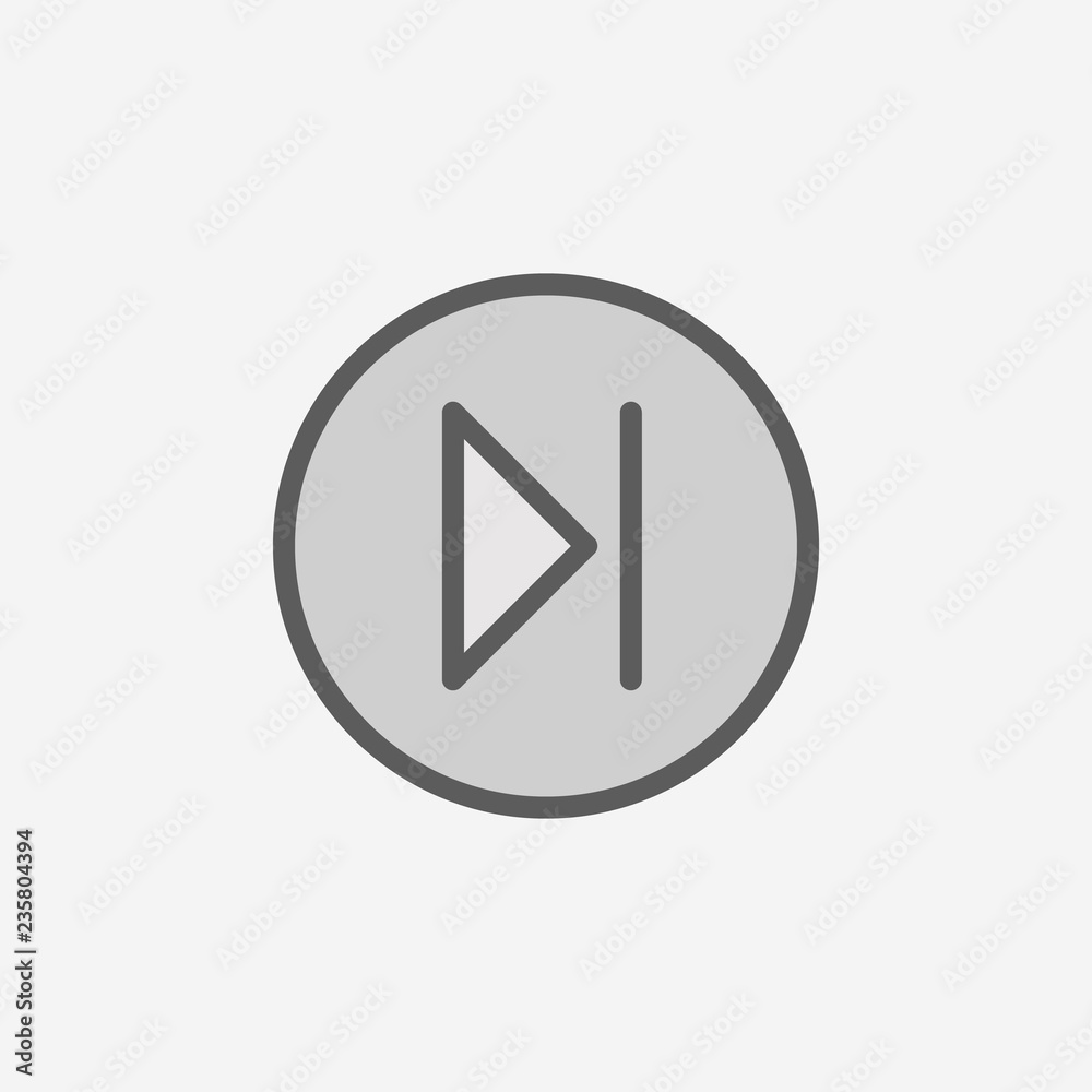 Poster slow-motion sign in a circle field outline icon. element of 2 color simple icon. thin line icon for 