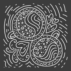 Doodle Coffee Cup Vector Illustration.