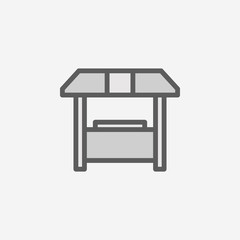 sale stall field outline icon. Element of 2 color simple icon. Thin line icon for website design and development, app development. Premium icon