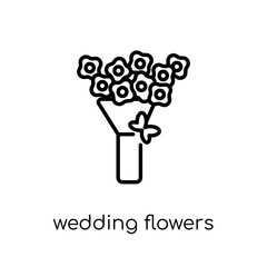 wedding flowers icon from Wedding and love collection.