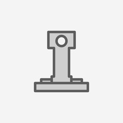 mini lighthouse field outline icon. Element of 2 color simple icon. Thin line icon for website design and development, app development. Premium icon