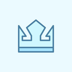crown field outline icon. Element of 2 color simple icon. Thin line icon for website design and development, app development. Premium icon