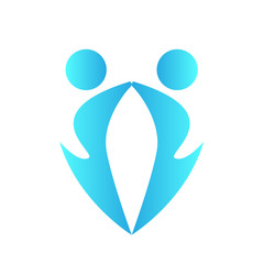 Isolated teamwork logo image. Vector illustration design