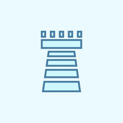 connection verified field outline icon. Element of 2 color simple icon. Thin line icon for website design and development, app development. Premium icon