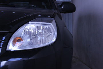 headlight of a car