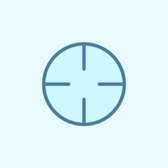 aim field outline icon. Element of 2 color simple icon. Thin line icon for website design and development, app development. Premium icon