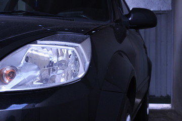 headlight of a car