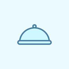 tray in the hotel field outline icon. Element of 2 color simple icon. Thin line icon for website design and development, app development. Premium icon