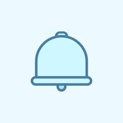 bell field outline icon. Element of 2 color simple icon. Thin line icon for website design and development, app development. Premium icon