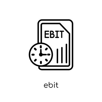 ebit icon. Trendy modern flat linear vector ebit icon on white background from thin line Ebit collection, outline vector illustration