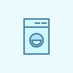 washing machine field outline icon. Element of 2 color simple icon. Thin line icon for website design and development, app development. Premium icon