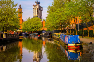 Castlefield, inner city conservation area in Manchester, UK