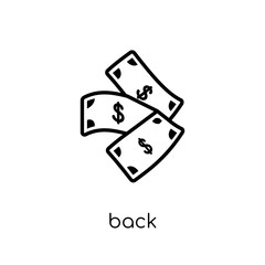 Greenback icon. Trendy modern flat linear vector Greenback icon on white background from thin line Business collection