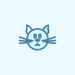cat field outline icon. Element of 2 color simple icon. Thin line icon for website design and development, app development. Premium icon