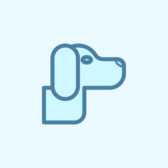 dog field outline icon. Element of 2 color simple icon. Thin line icon for website design and development, app development. Premium icon