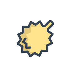 durian icon vector with fill outline style. fruit icon