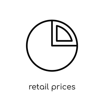 Retail Prices Index (RPI) icon. Trendy modern flat linear vector Retail Prices Index (RPI) icon on white background from thin line business collection