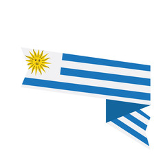 Isolated flag of Uruguay. Vector illustration design