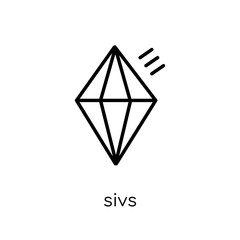 SIVs icon. Trendy modern flat linear vector SIVs icon on white background from thin line business collection